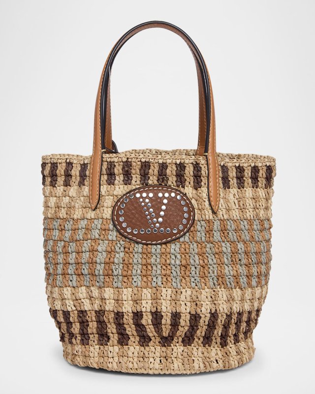 VLOGO Signature Small Crochet Bucket Bag